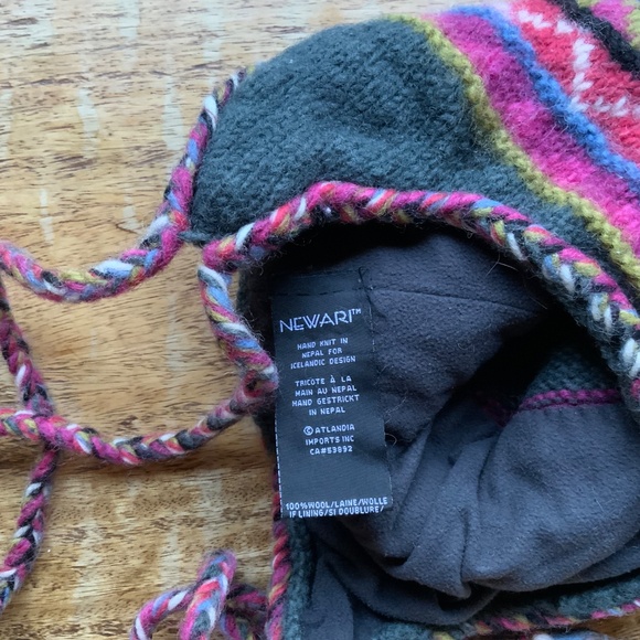 Newari Hand Knit in Nepal Wool Hat - Picture 2 of 3